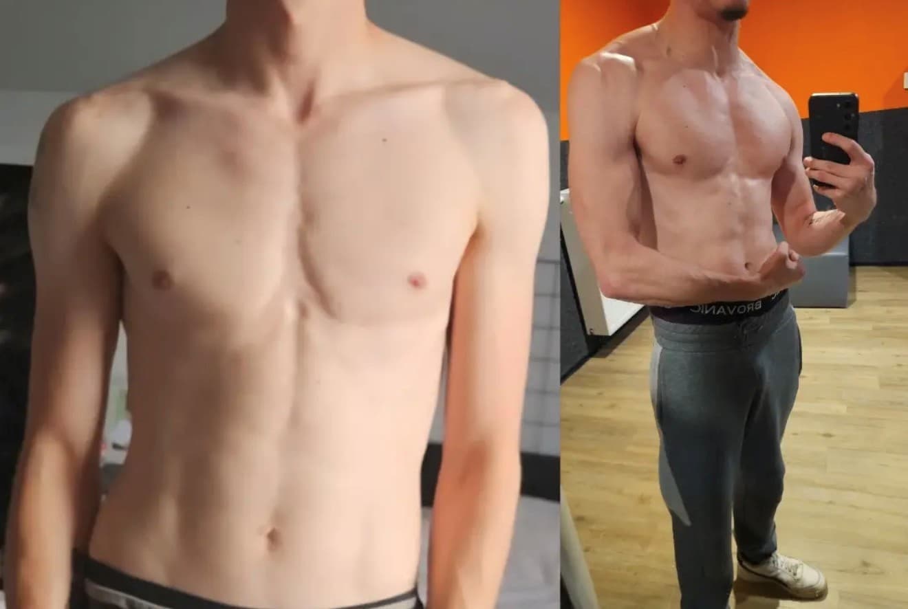 Transformation Kevin R. — +6 kg en 90 jours